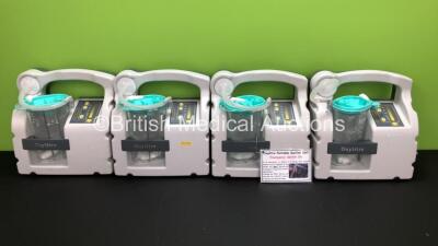 4 x Oxylitre PSP002 Petite Elite Portable Suction Units with 4 x Serres Cups and Lids (All Power Up) *10989052 - 10989009 - 10989025 - 10989008*
