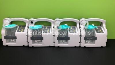 4 x Oxylitre PSP002 Petite Elite Portable Suction Units with 4 x Serres Cups and Lids (All Power Up) *10989034 - 10989022 - 10989018 - 10989016