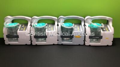 4 x Oxylitre PSP002 Petite Elite Portable Suction Units with 4 x Serres Cups and Lids (All Power Up) *10989030 - 44762001 - 10989003 - 10989023*