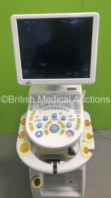 Hitachi Hi Vision Preirus Ultrasound Scanner *S/N KE16265207* **Mfd 2012** with 24 x Hitachi Sterile Puncture Adapters *Expiry Date - 08/2024* (Powers Up - Mark on Handle and Lower Trims) - 2