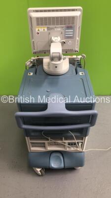 Toshiba Aplio XG Flat SSA-790A Screen Ultrasound Scanner *S/N 99K1146315* **Mfd 04/2011** with 2 x Transducers / Probes (PLT-1202S *Mfd 02/2012* and PLT-1204BT *Mfd 01/2015*) and Sony UP-D897 Digital Graphic Printer (Draws Power - HDD Wiped By Vendor - Ma - 13