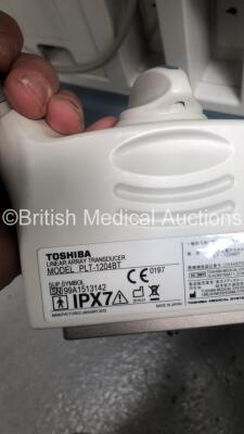 Toshiba Aplio XG Flat SSA-790A Screen Ultrasound Scanner *S/N 99K1146315* **Mfd 04/2011** with 2 x Transducers / Probes (PLT-1202S *Mfd 02/2012* and PLT-1204BT *Mfd 01/2015*) and Sony UP-D897 Digital Graphic Printer (Draws Power - HDD Wiped By Vendor - Ma - 16