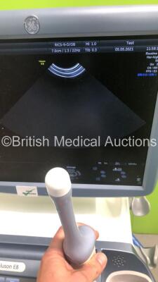 GE Voluson E8 Expert Flat Screen Ultrasound Scanner *S/N D22869* **Mfd 09/2014** Software Version 14.0.6.1639 BT Version 13.5 with 3 x Transducers / Probes (RIC5-9-D Ref H48651MS *Mfd 01/2014* / C1-5-D Ref 5261135 *Mfd 06/2016* and C4-8-D Ref 5336340 *Mfd - 12