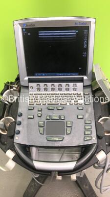 SonoSite M-Turbo Ultrasound System Ref P08189-82 *S/N WK1Y2G* **Mfd 09/2013** Boot Version 51.80.110.011 ARM Version 51.80.110.011 with 2 x Transducers / Probes (SLAx/13-6MHz Ref P07699-11 *Mfd 09/2013* and HFL38x/13-6MHz Ref P07682-30 *Mfd 12/2013*) on S - 2
