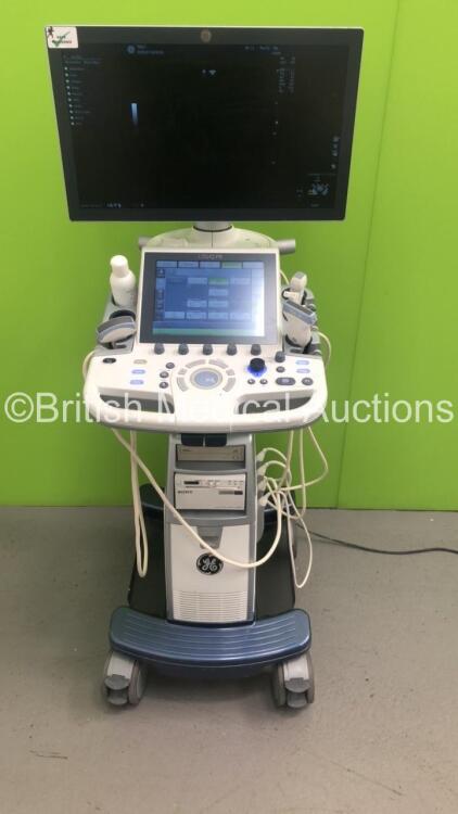 GE Logiq P9 Flat Screen Ultrasound Scanner Ref 5641037 *S/N 298543SU0* **Mfd 07/2015** Software Version R1 Software Revision 0.1 with 4 x Transducers / Probes (L8-18i-RS Ref 5393197 *Mfd 06/2015* / ML6-15-RS Ref 5428942 *Mfd 07/2015* / C1-5-RS Ref 5384874