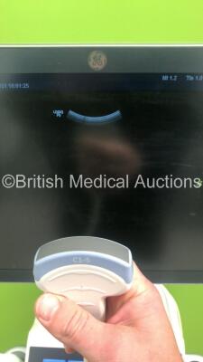 GE Logiq P9 Flat Screen Ultrasound Scanner Ref 5641037 *S/N 298543SU0* **Mfd 07/2015** Software Version R1 Software Revision 0.1 with 4 x Transducers / Probes (L8-18i-RS Ref 5393197 *Mfd 06/2015* / ML6-15-RS Ref 5428942 *Mfd 07/2015* / C1-5-RS Ref 5384874 - 9