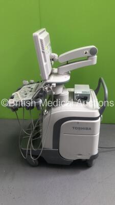 Toshiba Aplio 500 TUS-A500 Flat Screen Ultrasound Scanner *S/N T1D12S3606* **Mfd 12/2012** with 4 x Transducers / Probes (PLT-1202S *Mfd 07/2012* / PVT-674BT *Mfd 12/2012* / PLT-1204BT *Mfd 11/2012* and PVT-375BT *Mfd 04/2018*) and Sony UP-D897 Digital G - 6