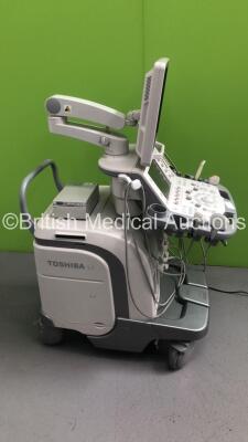 Toshiba Aplio 500 TUS-A500 Flat Screen Ultrasound Scanner *S/N T1D12S3606* **Mfd 12/2012** with 4 x Transducers / Probes (PLT-1202S *Mfd 07/2012* / PVT-674BT *Mfd 12/2012* / PLT-1204BT *Mfd 11/2012* and PVT-375BT *Mfd 04/2018*) and Sony UP-D897 Digital G - 7