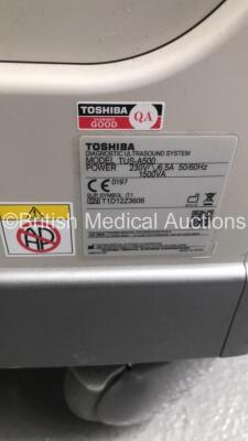 Toshiba Aplio 500 TUS-A500 Flat Screen Ultrasound Scanner *S/N T1D12S3606* **Mfd 12/2012** with 4 x Transducers / Probes (PLT-1202S *Mfd 07/2012* / PVT-674BT *Mfd 12/2012* / PLT-1204BT *Mfd 11/2012* and PVT-375BT *Mfd 04/2018*) and Sony UP-D897 Digital G - 10