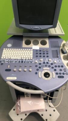 GE Voluson 730 Pro Ultrasound Scanner *S/N A40594* **Mfd 01/2008** with 2 x Transducers / Probes (AB2-7 *Mfd 11/2007* and IC5-9H *Mfd 02/2008*), Sony UP-897MD Video Graphic Printer and SOny DVO-1000MD DVD Recorder (Draws Power - Blank Screen - Missing But - 6