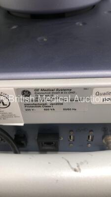GE Voluson 730 Pro Ultrasound Scanner *S/N A40594* **Mfd 01/2008** with 2 x Transducers / Probes (AB2-7 *Mfd 11/2007* and IC5-9H *Mfd 02/2008*), Sony UP-897MD Video Graphic Printer and SOny DVO-1000MD DVD Recorder (Draws Power - Blank Screen - Missing But - 16