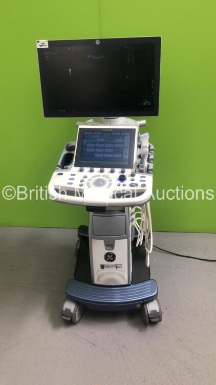 GE Logiq P9 Flat Screen Ultrasound Scanner Ref 5641037 *S/N 291417SU4* **Mfd 04/2015** Software Version R1 Software Revision 0.1 with 3 x Transducers / Probes (C1-5-RS Ref 5384874 *Mfd 05/2015* / 3Sc-RS Ref 47237516 *Mfd 05/2015* and 12L-RS Ref 5141337 *M