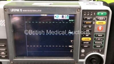 Medtronic Physio-Control Lifepak 15 Version 2 12-Lead Monitor / Defibrillator *Mfd - 2012* Ref - 99577-000656 P/N - V15-2-001003 Software Version - 3306808-005 with Pacer, CO2, SPO2, NIBP, ECG, Auxiliary Power and Printer Options, 4 and 6 Lead ECG Leads, - 2