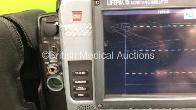 Medtronic Physio-Control Lifepak 15 Version 2 12-Lead Monitor / Defibrillator *Mfd - 2012* Ref - 99577-000656 P/N - V15-2-001003 Software Version - 3306808-005 with Pacer, CO2, SPO2, NIBP, ECG, Auxiliary Power and Printer Options, 4 and 6 Lead ECG Leads, - 3