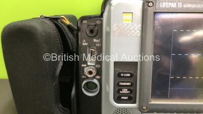 Medtronic Physio-Control Lifepak 15 Version 2 12-Lead Monitor / Defibrillator *Mfd - 2012* Ref - 99577-000656 P/N - V15-2-001003 Software Version - 3306808-005 with Pacer, CO2, SPO2, NIBP, ECG, Auxiliary Power and Printer Options, 4 and 6 Lead ECG Leads, - 3