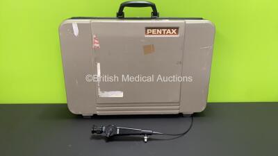 Pentax FNL-10RBS Laryngoscope in Case - Engineer's Report : Optical System - Approximately 200 Broken Fibers, Angulation - Severe Crush in Bending Section, Insertion Tube - Severe Crush in Bending Section, Light Transmission - 100% Light Loss *G111423*