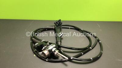Olympus CF-Q260DL Video Colonoscope in Case - Engineer's Report : Optical System - No Fault Found, Angulation - Not Reaching Specification, Requires Adjustment. Insertion Tube - Bending Section Rubber Glue Requires Refreshing, Light Transmission - No Faul - 2