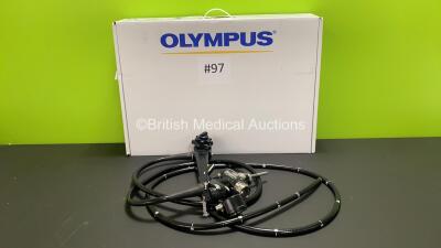 Olympus CF-Q260DL Video Colonoscope in Case - Engineer's Report : Optical System - No Fault Found, Angulation - No Fault Found. Insertion Tube - Kinked at Grip, Light Transmission - No Fault Found, Channels - No Fault Found, Leak Check - No Fault Found *2