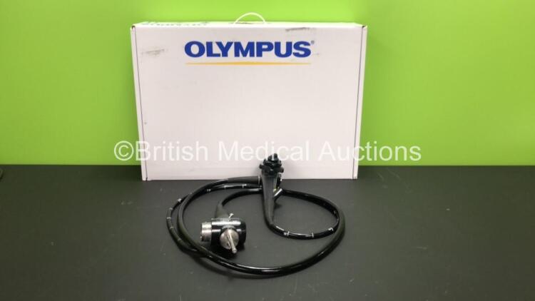 Olympus GIF-H260 Video Gastroscope in Case - Engineer's Report : Optical System - No Fault Found, Angulation - No Fault Found, Insertion Tube - No Fault Found, Light Transmission - Minor Kink Present, Channels - No Fault Found, Leak Check - No Fault Found