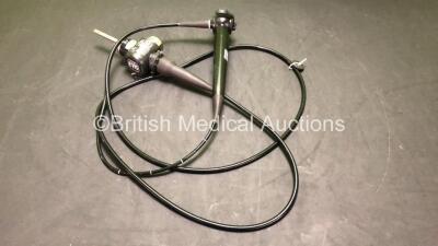 Olympus Type CYF-240 Video Cystoscope in Case- Engineer's Report : Optical System - No Image, Angulation - Strained Not Reaching Specification, Insertion Tube - Crush Marks , Light Transmission - Ok , Channels - Ok, Leak Check - Excessive Leak - 2
