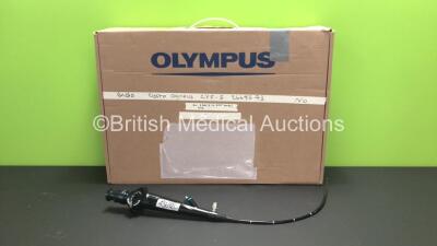 Olympus CYF-5 Cystoscope in Case - Engineer's Report : Optical System - 1 Broken Fiber, Angulation - No Fault Found, Insertion Tube - No Fault Found, Light Transmission - No Fault Found, Channels - No Fault Found, Leak Check - No Fault Found *2668573*