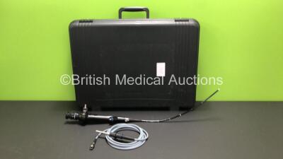 Olympus CYF-5 Cystoscope with Light Guide Cable in Case - Engineer's Report : Optical System - No Fault Found, Angulation - No Fault Found, Insertion Tube - Kinked, Light Transmission - No Fault Found, Channels - No Fault Found, Leak Check - No Fault Foun