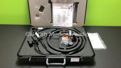 Olympus BT-IT240 Video Bronchoscope in Case - Engineer's Report : Optical System - OK, Angulation - OK, Insertion Tube -Minor Indentations, Light Transmission - OK, Channels -OK , Leak Check - OK *S/N 1130815*