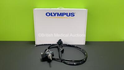 Olympus GIF-2T240 Video Gastroscope in Case - Engineer's Report : Optical System - No Fault Found, Angulation - Requires Adjustment, Insertion Tube - No Fault Found, Light Transmission - No Fault Found, Channels - No Fault Found, Leak Check - No Fault Fou