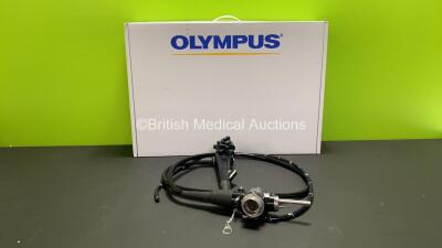 Olympus GIF-Q260 Video Gastroscope in Case - Engineer's Report : Optical System - No Fault Found, Angulation - Not Reaching Specification, To Be Adjusted, Insertion Tube - Bending Section Rubber Cement Requires Refreshing, Light Transmission - No Fault Fo