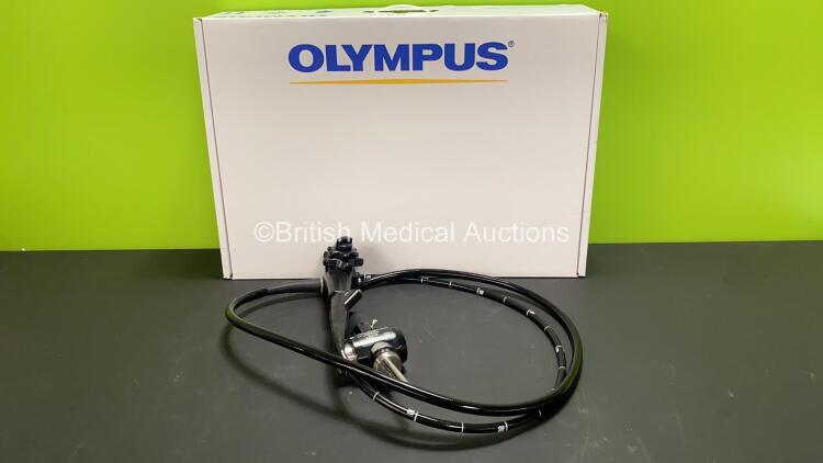 Olympus GIF-Q240Z Video Gastroscope in Case - Engineer's Report : Optical System - No Fault Found, Angulation - Not Reaching Specification, To Be Adjusted, Insertion Tube - Bending Section Rubber Cement Requires Refreshing, Light Transmission - No Fault F