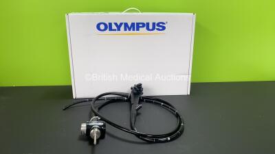 Olympus PCF-240S Video Sigmoidoscope in Case - Engineer's Report : Optical System - No Fault Found, Angulation - No Fault Found, Insertion Tube - No Fault Found, Channels - No Fault Found, Leak Check - No Fault Found *2600209*