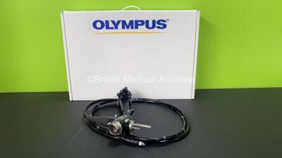 Olympus JF-240 Video Duodenoscope in Case - Engineer's Report : Optical System - No Fault Found, Angulation - Not Reaching Specification, To Be Adjusted, Insertion Tube - No Fault Found, Light Transmission - No Fault Found, Channels - No Fault Found, Leak