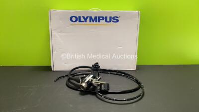 Olympus GIF-XQ260 Video Gastroscope in Case - Engineer's Report : Optical System - No Fault Found, Angulation - No Fault Found, Insertion Tube - Kink at Grip, Light Transmission - No Fault Found, Channels - No Fault Found, Leak Check - No Fault Found *285