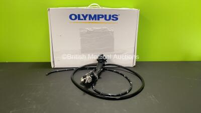 Olympus GIF-Q240Z Video Gastroscope in Case - Engineer's Report : Optical System - No Fault Found, Angulation - Not Reaching Specification, To Be Adjusted, Insertion Tube - Bending Section Rubber Cement Requires Refreshing, Light Transmission - No Fault F