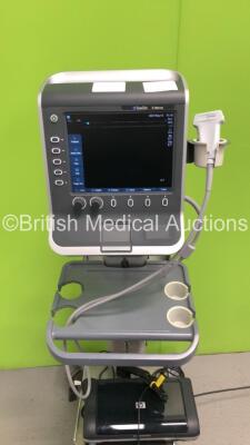 SonoSite S-Nerve Portable Ultrasound Scanner Ref P09417-50 Boot Version 52.80.111.015 ARM Version 52.80.111.015 with 1 x Transducer / Probe (1 x HFL38x/13-6 * Mfd April 2017 *) and HP Printer on V-Universal Stand (Powers Up) * SN 03L01Z * * Mfd Feb 2011 * - 2