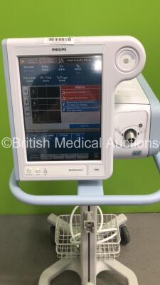 Philips Respironics V60 Ventilator on Stand Software Version 2.30 / Software Options AVAPS,C-Flex,Ramp and Auto-Trak + (Powers Up) * SN 100006119 * * Mfd 2009 * - 2