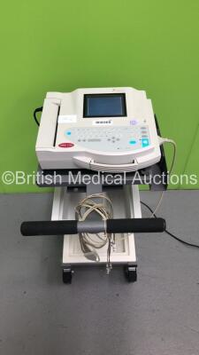 GE MAC 1200 ECG Machine on Stand with 1 x 10-Lead ECG Lead (Powers Up)