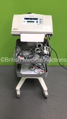 Huntleigh BD4000XS Fetal Monitor on Stand with 3 x US Transducers and 3 x TOCO Transducers (Powers Up) * SN 714DX0202644-10 *