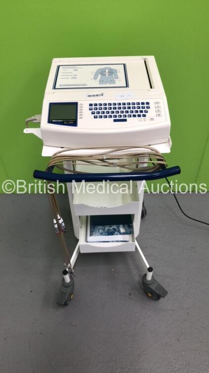 Mortara Instrument ELI 250 ECG Machine on Stand with 1 x 10-Lead ECG Lead (No Power)