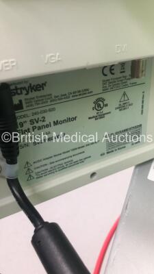 Stryker Stack Trolley Including Stryker SV-2 High Definition Monitor (No Power) * SN SV2196D0037 * - 3