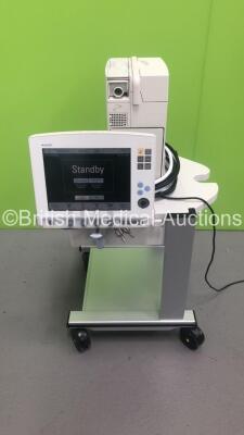 Maquet Servo-i Ventilator Model No 6487800 System Version V4.0 System Software Version V4.00.03 / Total Operating Hours 73560 with Hoses (Powers Up-Missing Dial-See Photos)