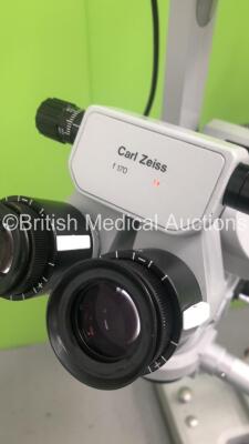 Zeiss OPMI MDO XY Surgical Microscope with 2 x 10x Eyepieces,1 x F170 Binoculars and f 200 Lens on Zeiss S5 Stand (Powers Up-Unable to Test Due to Damaged Light Source Cable) * Asset No FS 0112495 * - 3