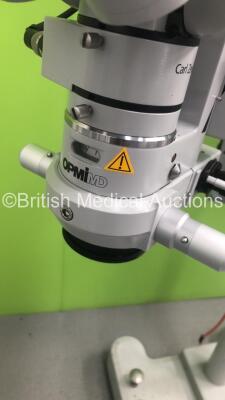 Zeiss OPMI MDO XY Surgical Microscope with 2 x 10x Eyepieces,1 x F170 Binoculars and f 200 Lens on Zeiss S5 Stand (Powers Up-Unable to Test Due to Damaged Light Source Cable) * Asset No FS 0112495 * - 4