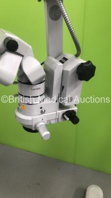 Zeiss OPMI MDO XY Surgical Microscope with 2 x 10x Eyepieces,1 x F170 Binoculars and f 200 Lens on Zeiss S5 Stand (Powers Up-Unable to Test Due to Damaged Light Source Cable) * Asset No FS 0112495 * - 5