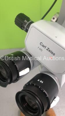 Zeiss OPMI MDO XY Surgical Microscope with 2 x 10x Eyepieces,1 x F170 Binoculars and f 200 Lens on Zeiss S5 Stand (Powers Up-Unable to Test Due to Damaged Light Source Cable) * Asset No FS 0112495 * - 7