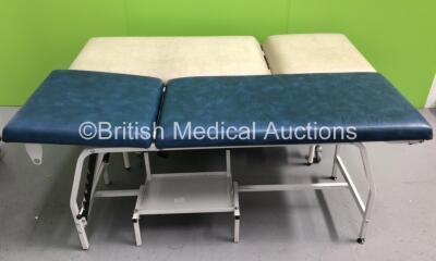 1 x Static Patient Examination Couch and 1 x Nesbit Evans Hydraulic Patient Examination Couch (Hydraulics Tested Working)