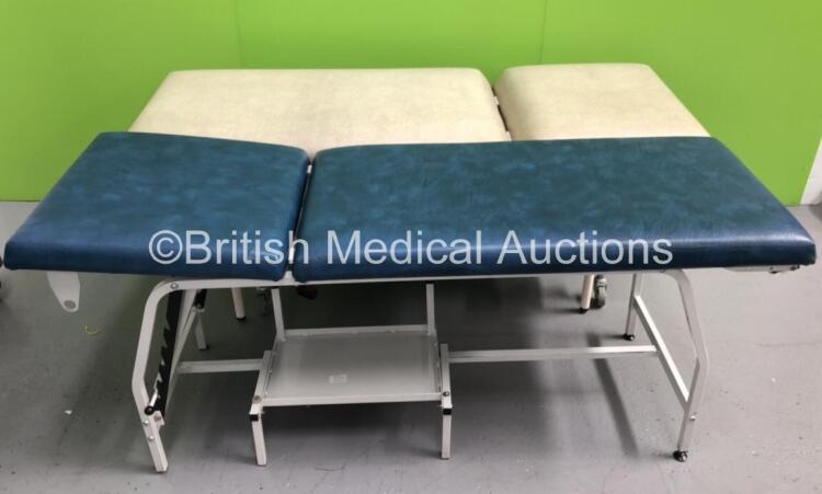 1 x Static Patient Examination Couch and 1 x Nesbit Evans Hydraulic Patient Examination Couch (Hydraulics Tested Working)