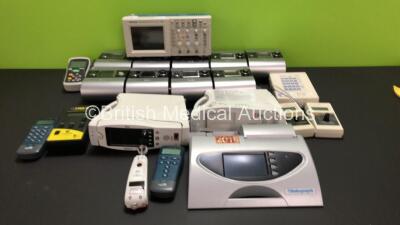 Mixed Lot Including 9 x ResMed AutoSet EPR S9 CPAPs (1 x Missing Dial), 1 x Symbia CS1201 Code Simulator, 1 x Dale21 Pressure Meter, 1 x Fluke DPM2PLUS Pressure Meter, 1 x Vitalograph Alpha Touch Spirometer, 1 x Masimo Radical 7 Pulse Oximeter with 2 x Do