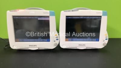 2 x Philips IntelliVue MP50 Anaesthesia Patient Monitors *Mfd's - 2010 and 2008* (Both Power Up)