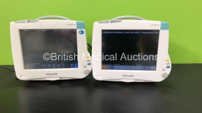 2 x Philips IntelliVue MP50 Anaesthesia Patient Monitors *Mfd's - 2014 and 2008* (Both Power Up)